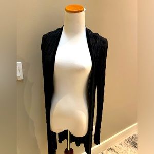 White House Black Market long black cardigan